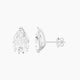 5 ct Pear White Lab Diamond Stud Earrings | (10 ct total)