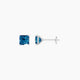 1 ct Princess Blue Lab Diamond Stud Earrings | (2 ct total)