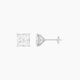 2 ct Princess White Lab Diamond Stud Earrings | (4 ct total)