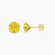 3 ct Round Yellow Lab Diamond Stud Earrings | 6 ct total