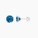 3 ct Square Cushion Blue Lab Diamond Stud Earrings | (6 ct total)