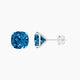 5 ct Square Cushion Blue Lab Diamond Stud Earrings | (10 ct total)